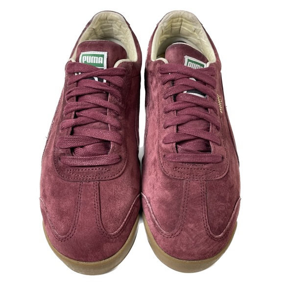 Puma 13 Roma Distressed Cabernet Deep Red Suede Sneaker Shoe 363286-02 - Picture 3 of 10